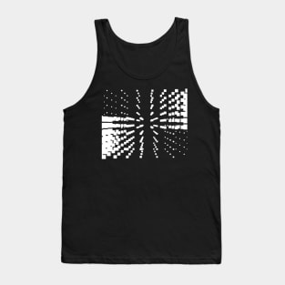 Galaxy geometric black and white Tank Top